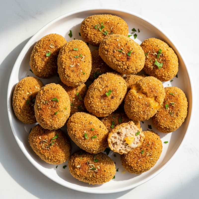 Crispy Cheddar Sausage Bites