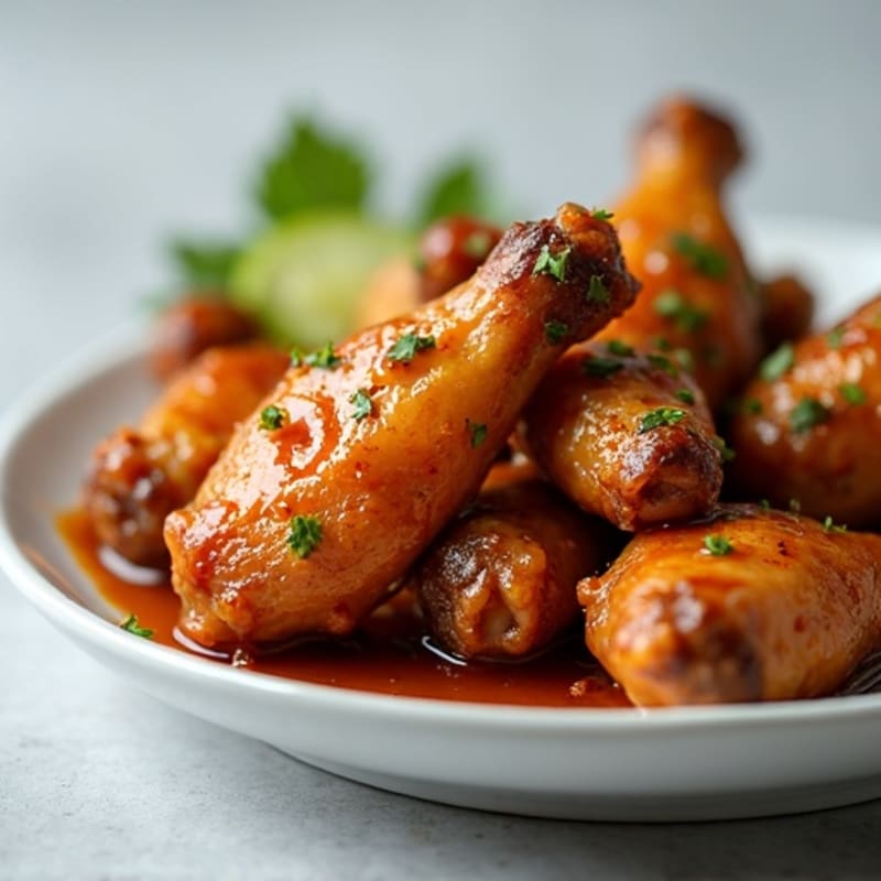 Crispy Baked Honey-Garlic Chicken Wings