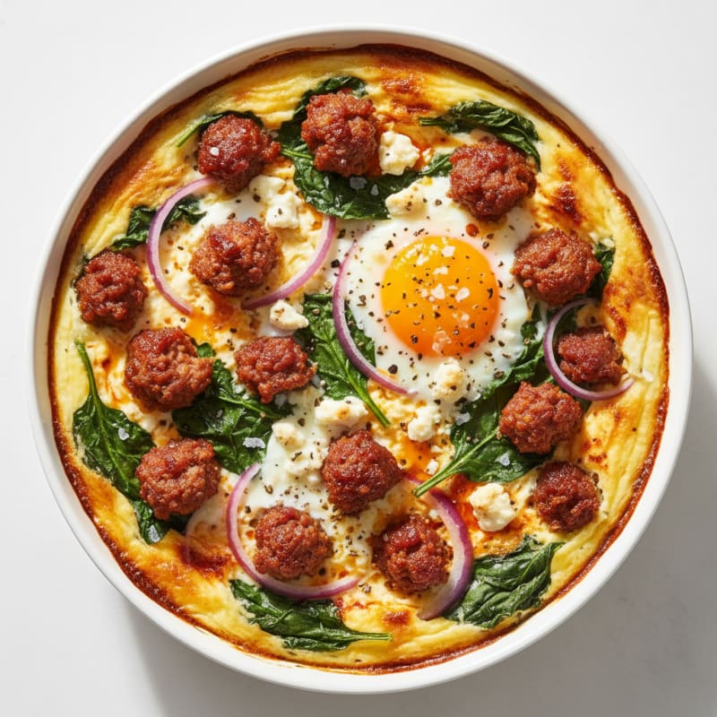 Creamy Baked Eggs with Smoky Chorizo