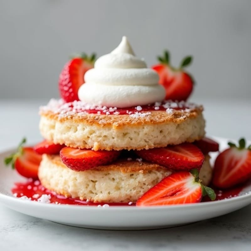 Strawberry Almond Flour Shortcake with Creamy Coconut Topping