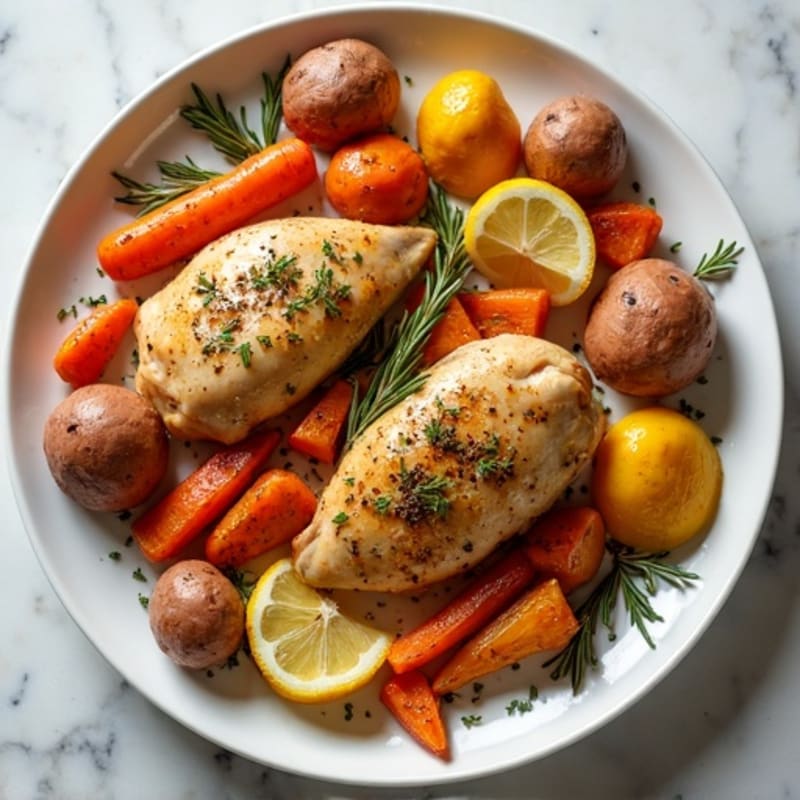 Sheet Pan Lemon Herb Chicken with Roasted Root Vegetables