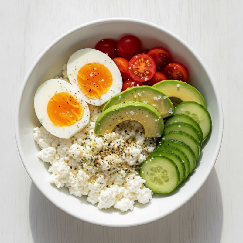 Savory Cottage Cheese Eggs Bowl