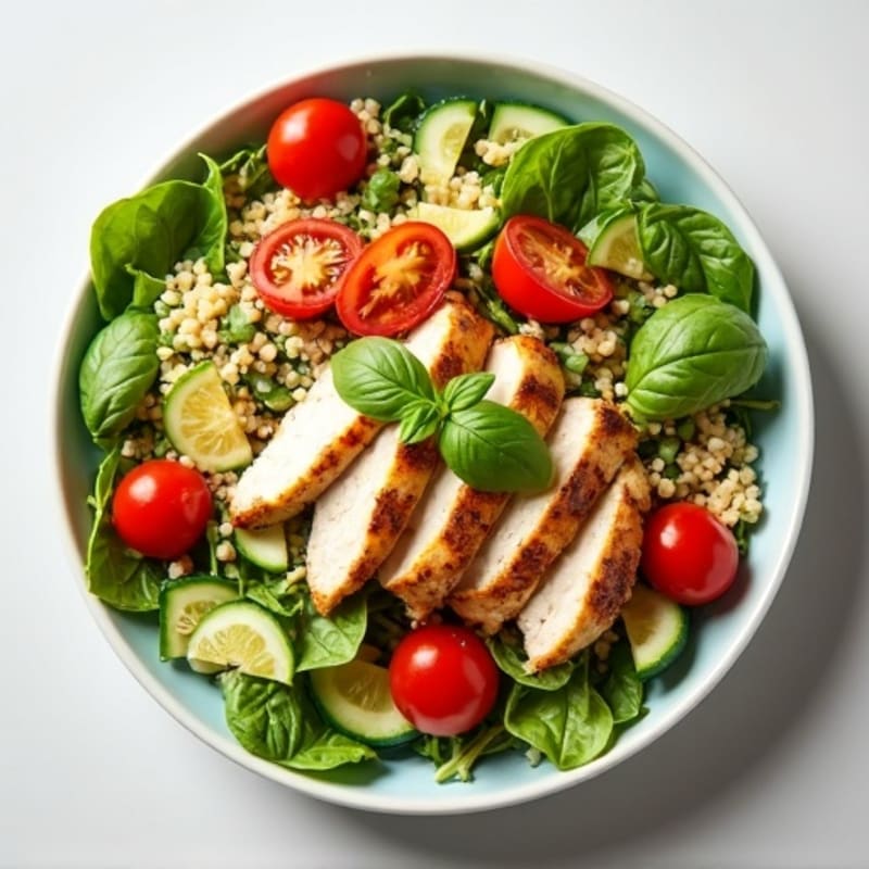 Grilled Chicken and Quinoa Salad with Fresh Herbs