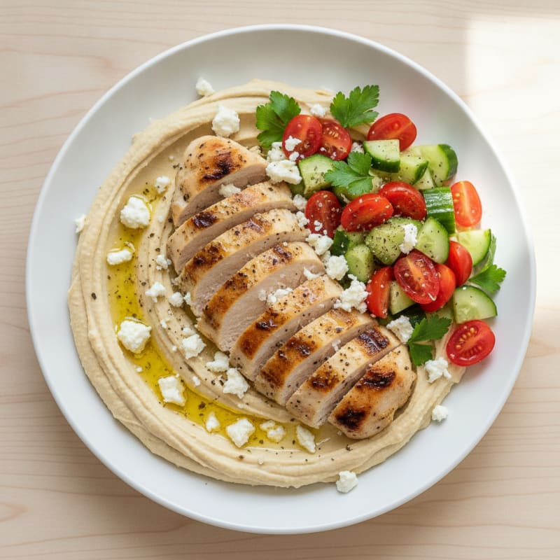 Mediterranean Herb Hummus Platter