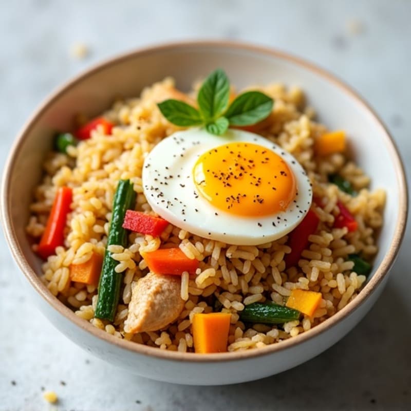 Healthy Chicken and Vegetable Fried Rice