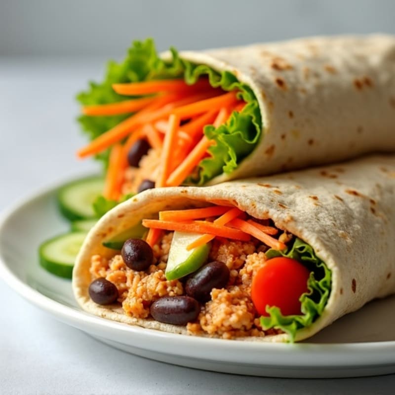 Fresh Spicy Tuna Wraps with Crunchy Veggies