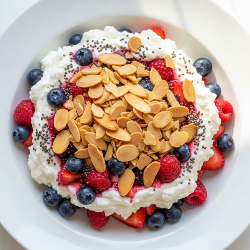 Greek Yogurt Protein Parfait with Mixed Berries