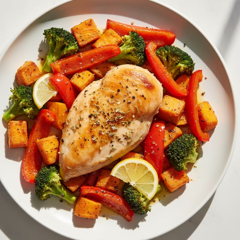 Herb-Roasted Chicken with Roasted Vegetables