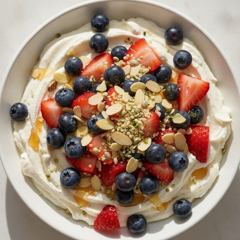 Whipped Cottage Cheese with Berries