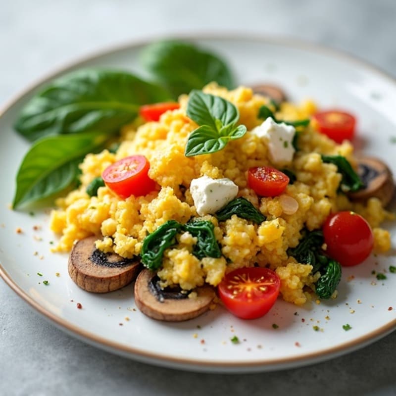 Fluffy Veggie-Loaded Egg Scramble