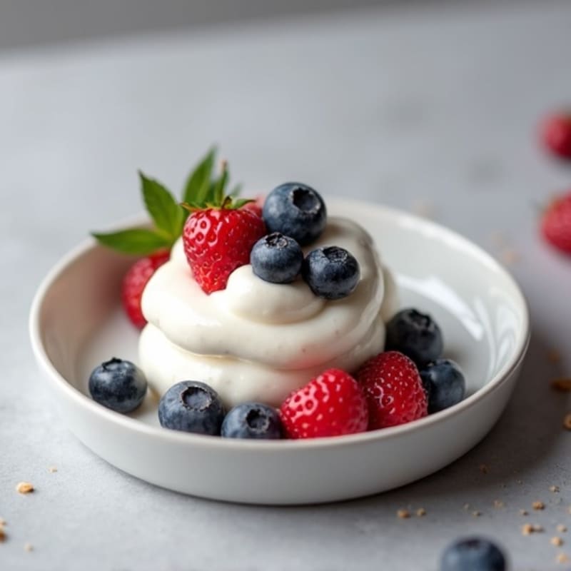 Greek Yogurt Protein Mousse with Berries