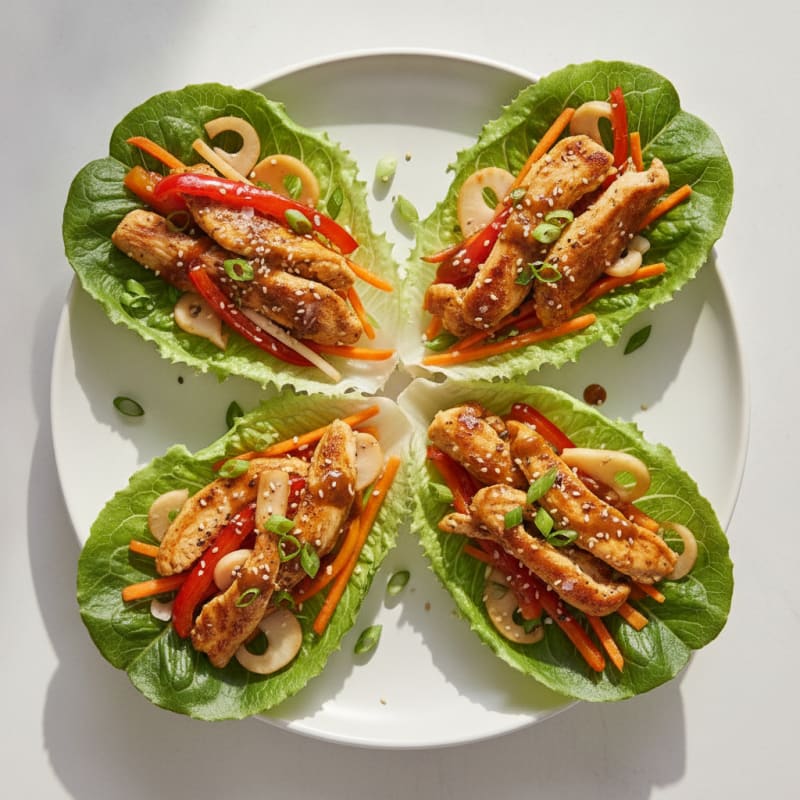 Chicken and Veggie Lettuce Wraps
