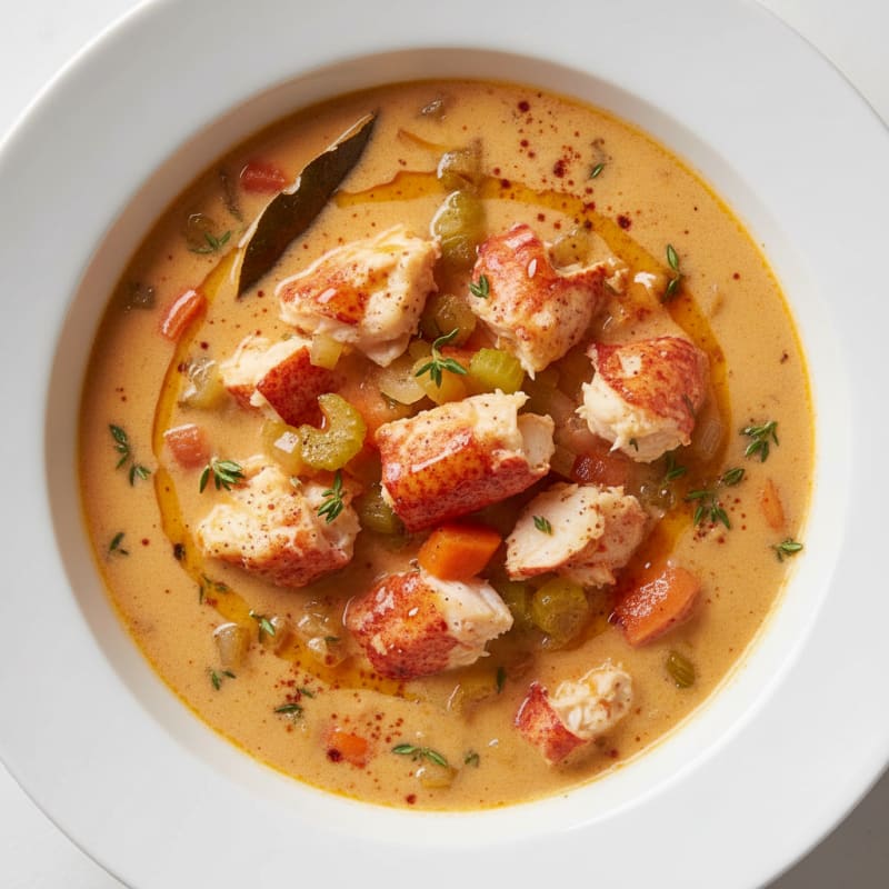 Creamy Lobster Bisque with Sherry