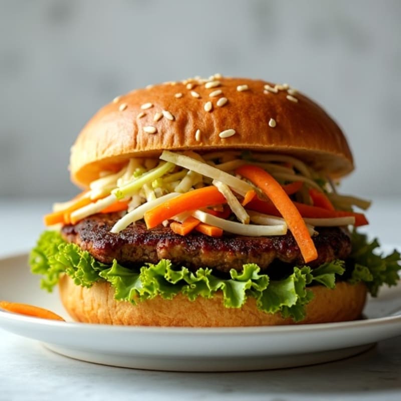 Lean Smoky Brisket Sandwich with Fresh Slaw