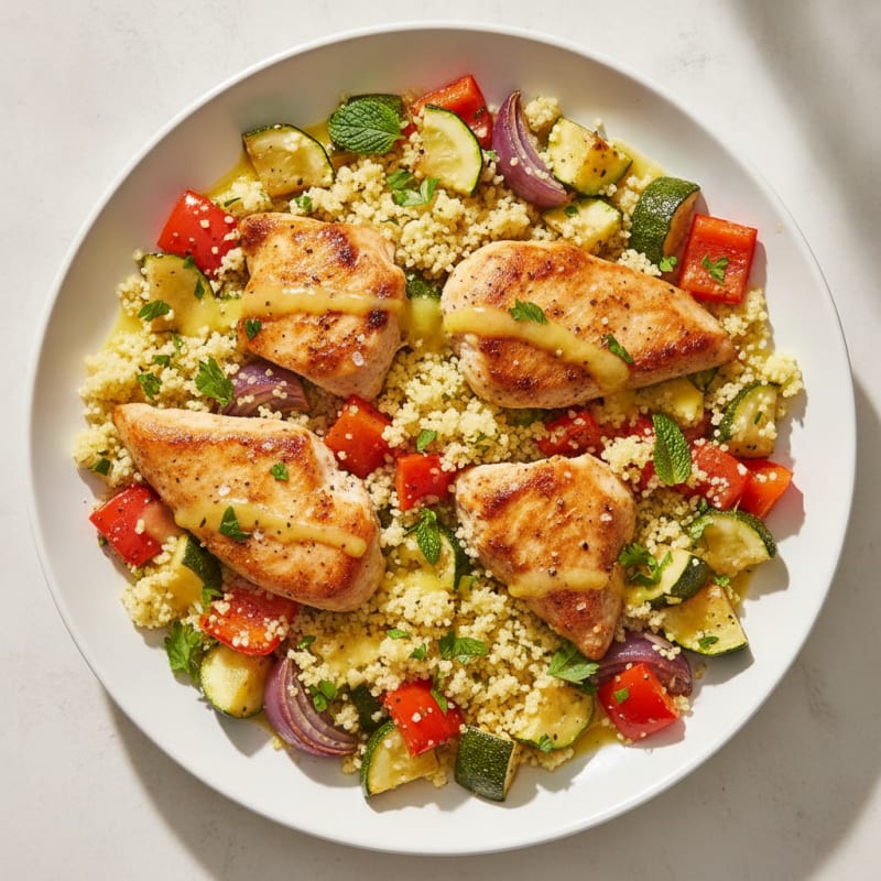 Herb Couscous with Roasted Vegetables