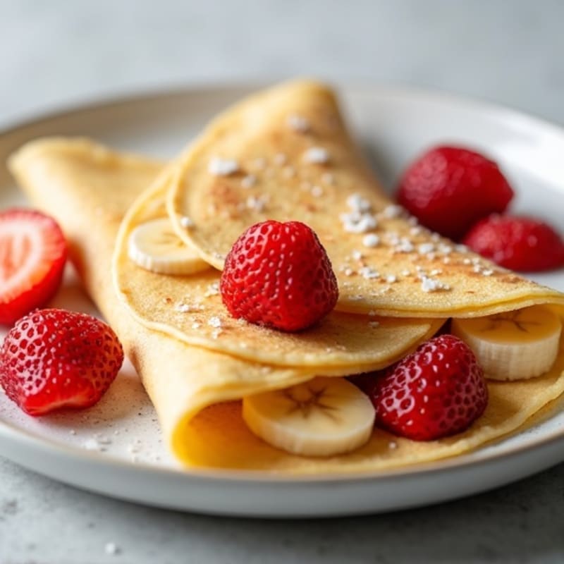 Strawberry Banana Protein Crepes