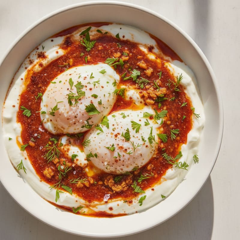 Turkish Poached Eggs with Chili Butter