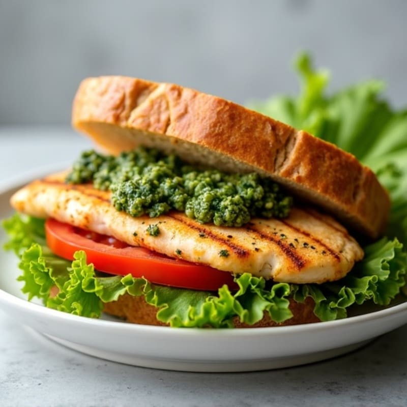 Fresh Pesto Grilled Chicken Sandwich