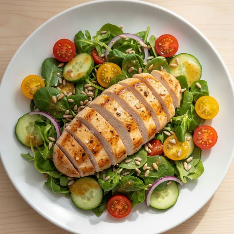Vibrant Garden Green Salad with Honey Vinaigrette