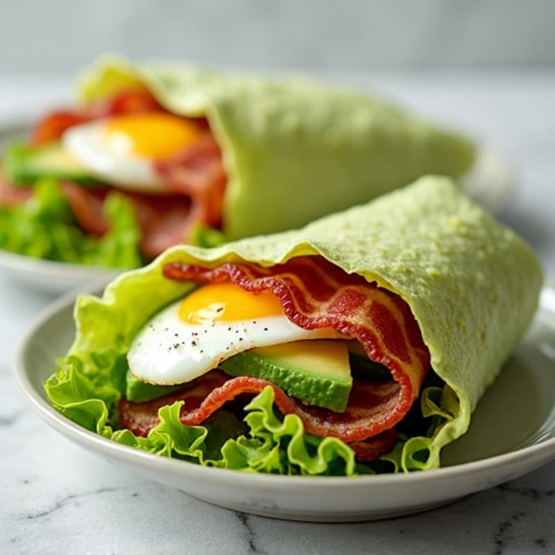 Crispy Bacon and Creamy Avocado Lettuce Wraps