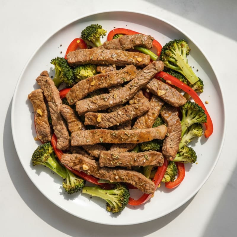 Garlic Herb Beef Strips