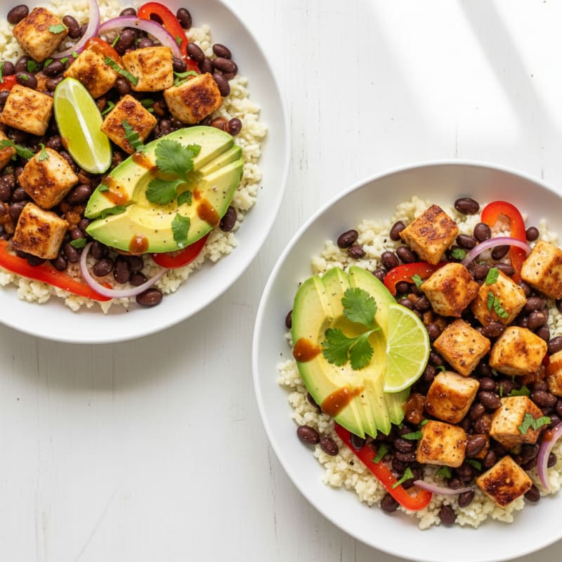 Spicy Chipotle Chicken and Black Bean Bowls
