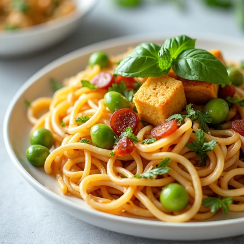 Ginger-Garlic Rice Noodles with Fresh Herbs