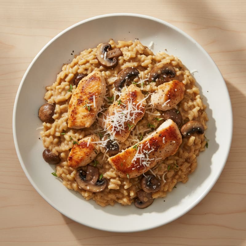 Creamy Mushroom Parmesan Risotto