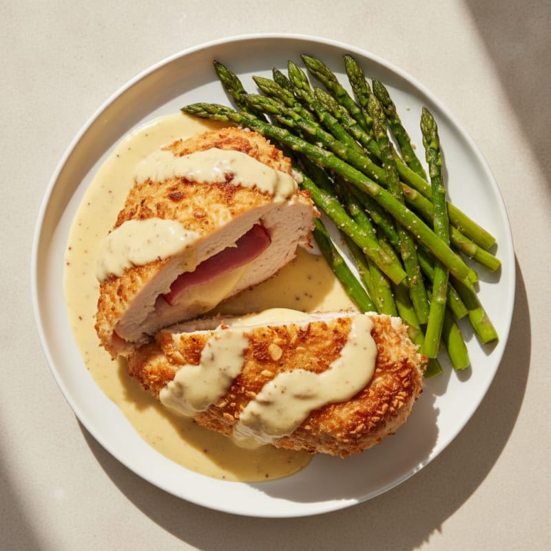 Chicken Cordon Bleu with Dijon Sauce