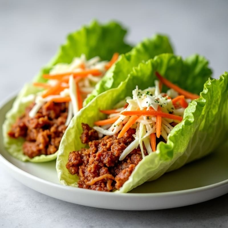 Smoky BBQ Pulled Pork Lettuce Wraps with Creamy Slaw