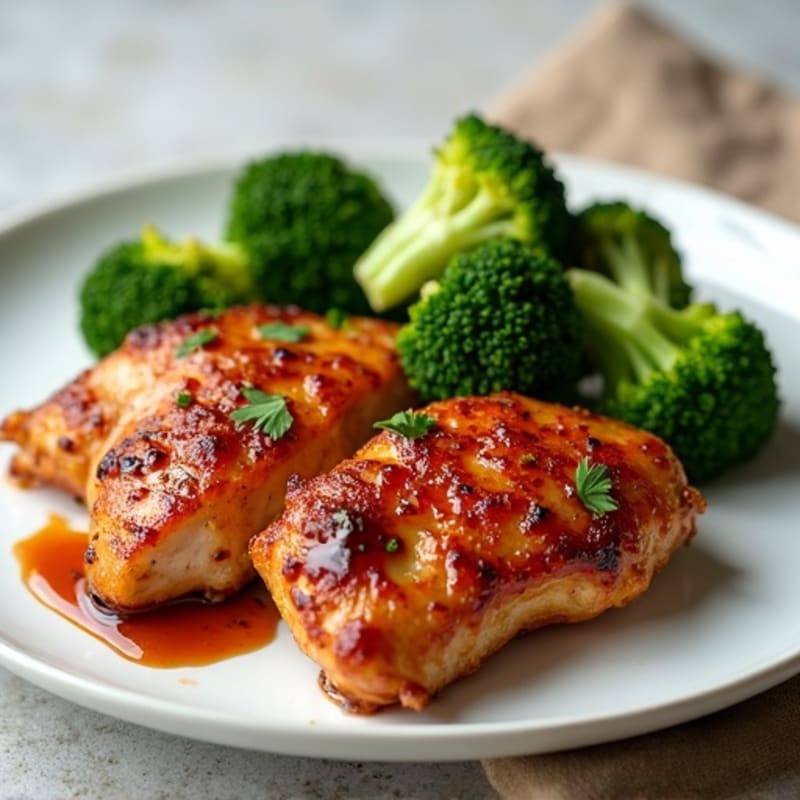 Crispy Honey Soy Chicken with Roasted Broccoli