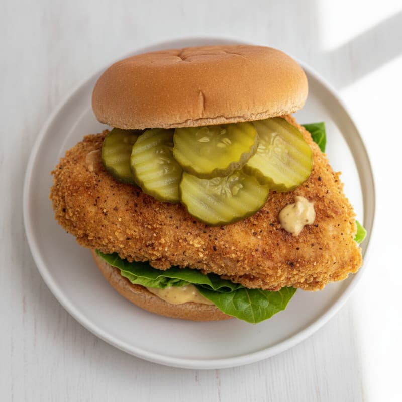 Buttermilk Fried Chicken Sandwich with Pickles