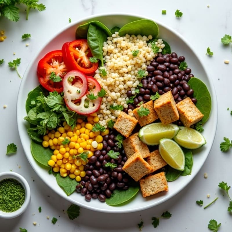 Hearty Quinoa and Black Bean Salad with Zesty Cilantro-Lime Dressing