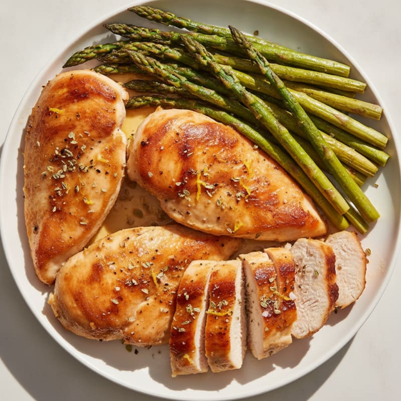 Lemon Herb Chicken with Roasted Asparagus