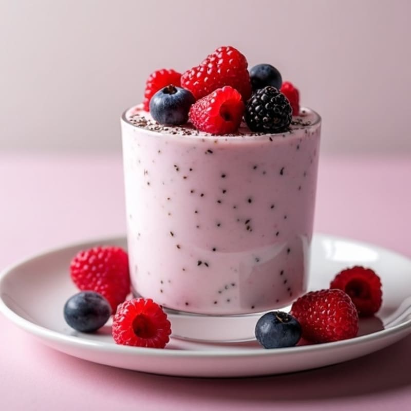 Silky Greek Yogurt Protein Mousse with Fresh Berries