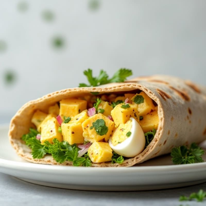 Protein-Packed Greek Yogurt Egg Salad Wrap