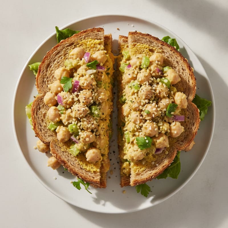 Lemon-Herb Chickpea Salad Sandwich
