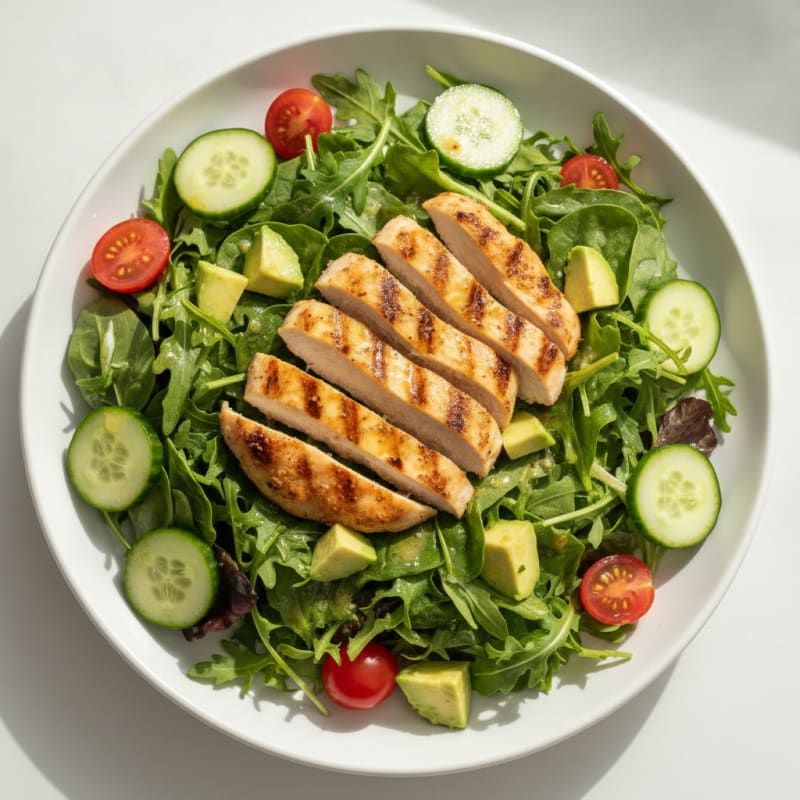 Grilled Chicken Salad with Mixed Greens and Lemon Vinaigrette