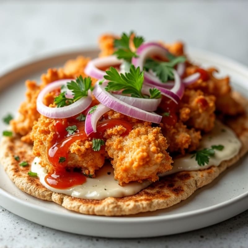 Crispy Chicken BBQ Ranch Flatbread