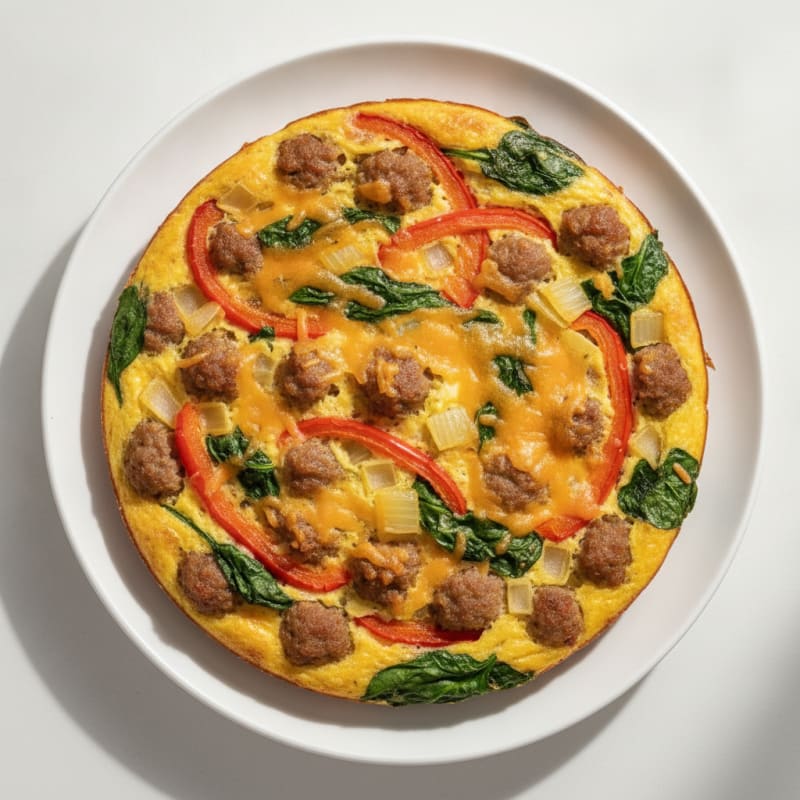 Sausage and Cheddar Egg Bake