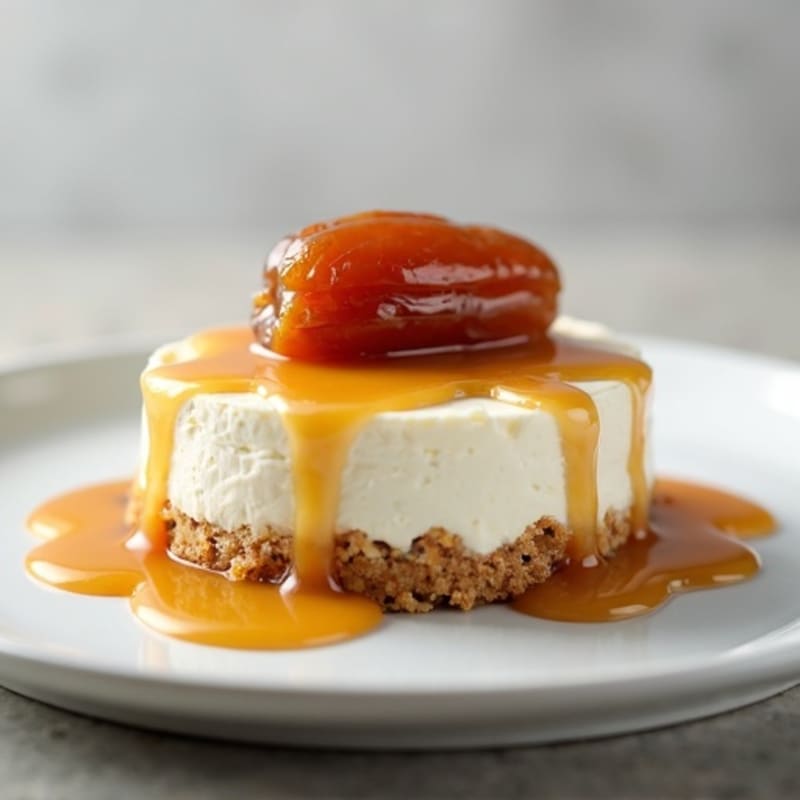Protein-Packed Greek Yogurt Cheesecake with Date Caramel Drizzle