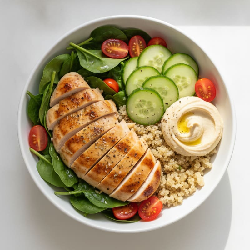 Lemon Herb Chicken and Quinoa Power Bowl