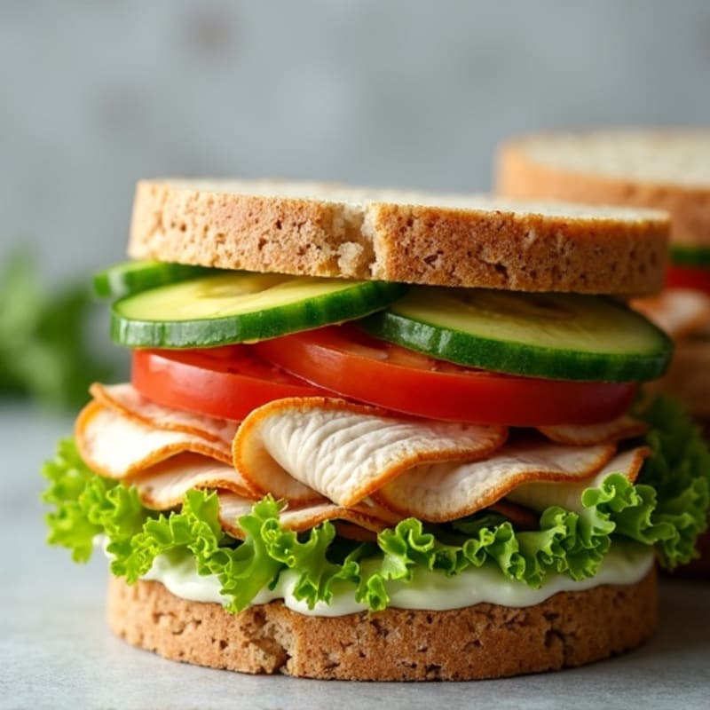 Fresh Turkey and Crunchy Veggie Whole Grain Sandwich