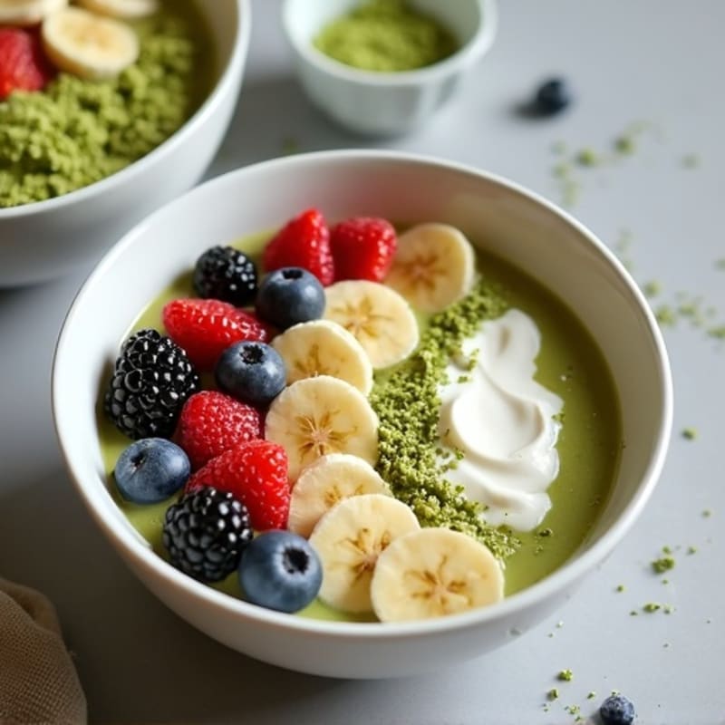Creamy Matcha Protein Smoothie Bowl