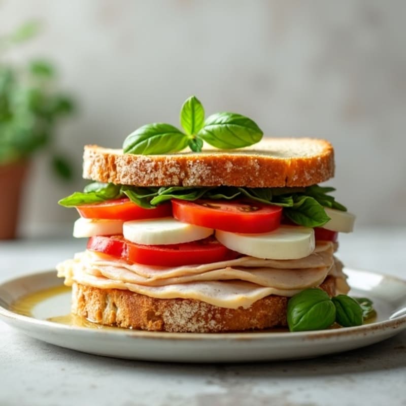 Lean Turkey-Caprese Stack Sandwich