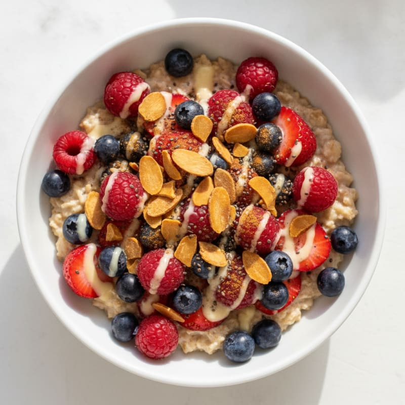 Berry-Almond Overnight Oats