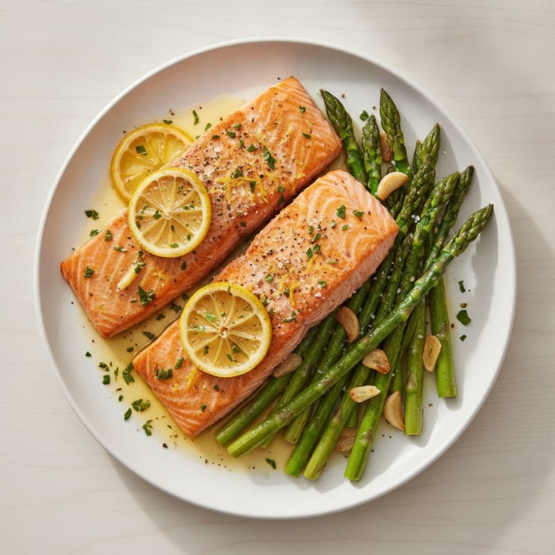 Lemon-Herb Roasted Salmon with Asparagus