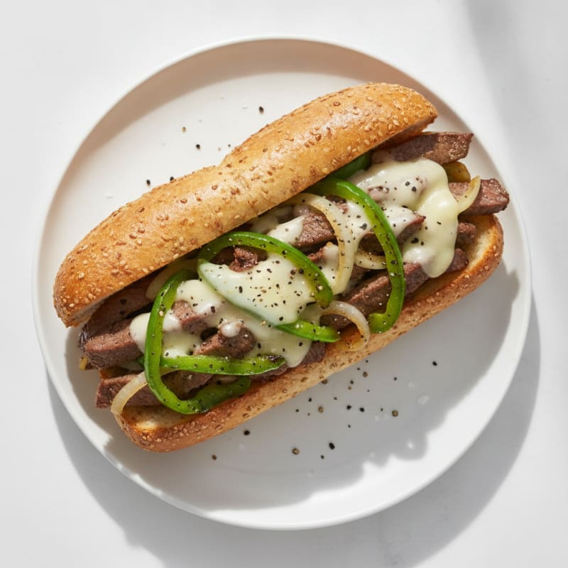 Classic Philly Cheesesteak Sandwich