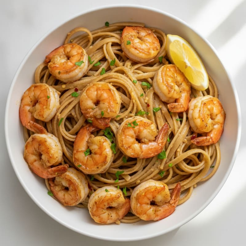 Garlic Butter Shrimp Scampi with Linguine
