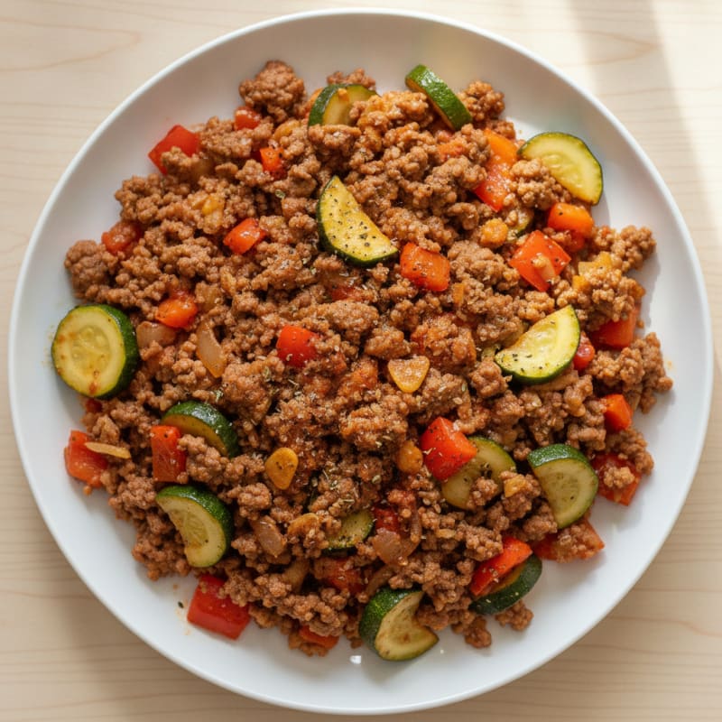 Savory Ground Beef and Vegetable Skillet